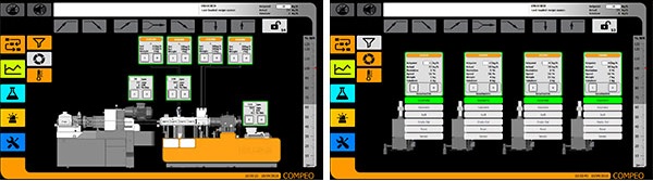 The entire system can be openend and monitored from the start screen.