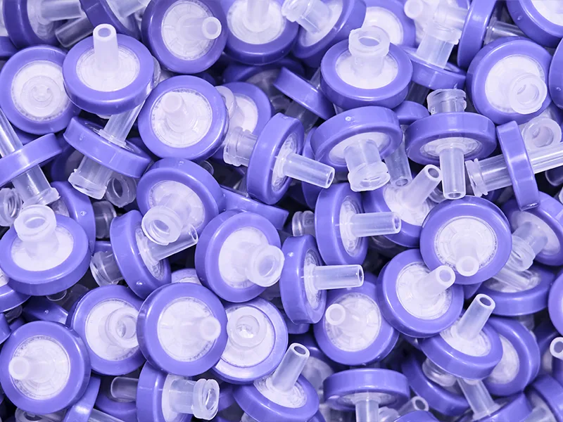Syringe filtration membranes as an example for fluorinated rubber applications.