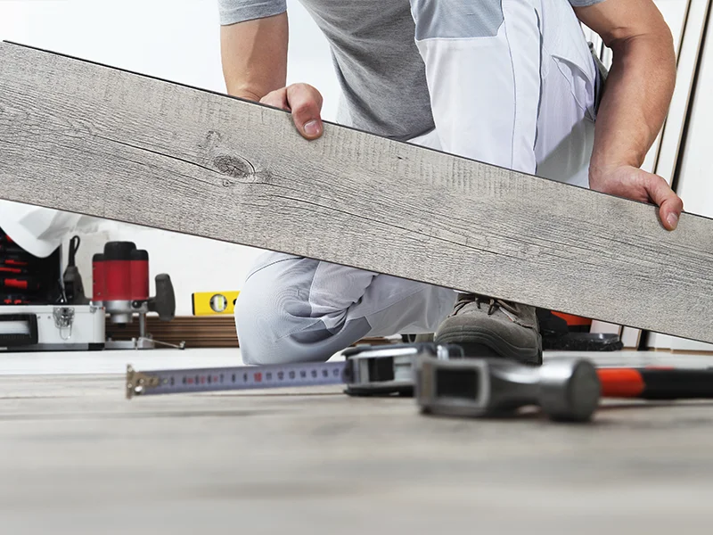 LVT floor installation