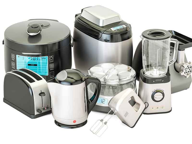 FRTP混練システムで製造された強化プラスチック・コンパウンドは、さまざまはキッチン用家電で使われています。